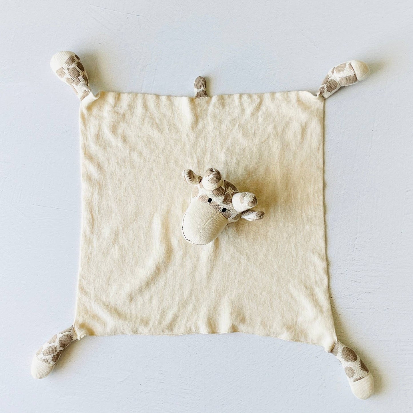 Giraffe - Organic Baby Lovey Security Blanket Cuddle Cloth