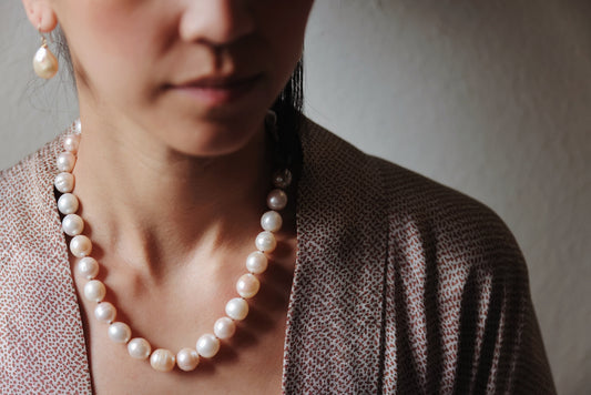 River Song - 12mm One of a Kind Round Pearl Necklace