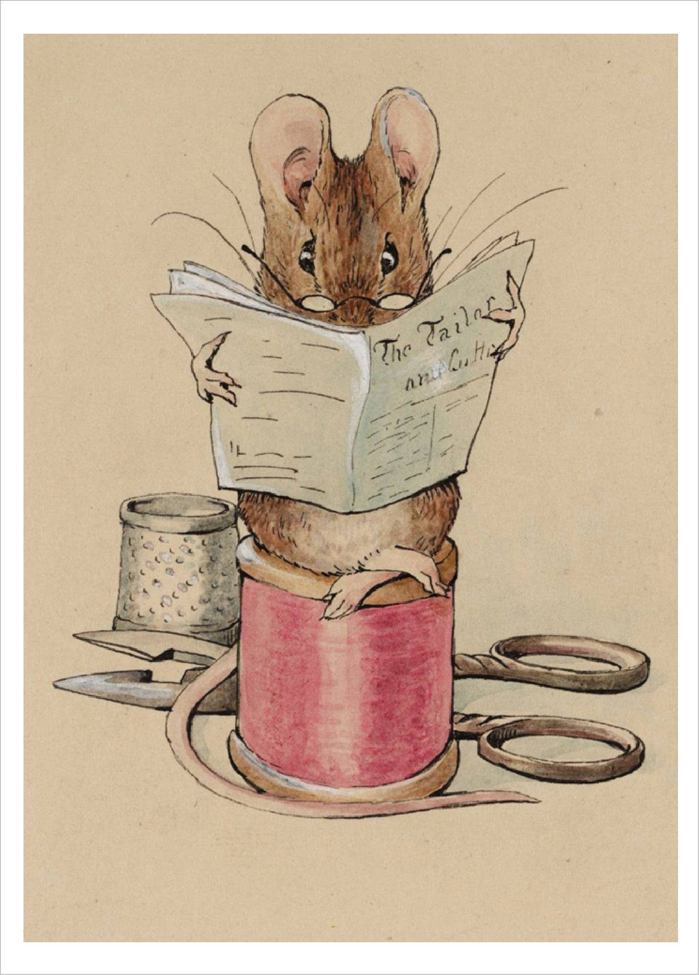 Frontispiece The Tailor Mouse 1902 Holiday Cards