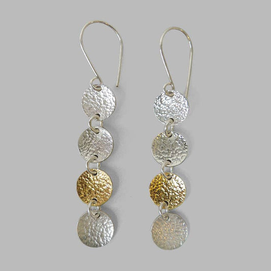 Minimal mixed metal long Grace Earrings