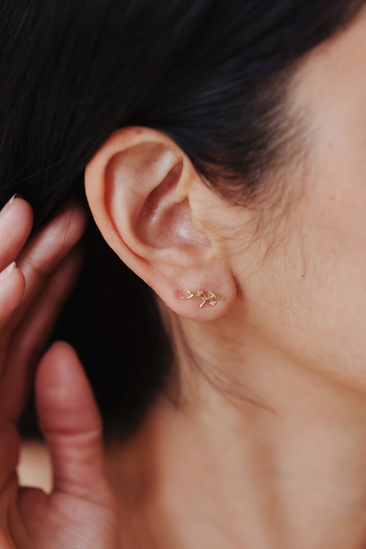 Victoria Cunningham - 2 Flower Branch Stud Earrings