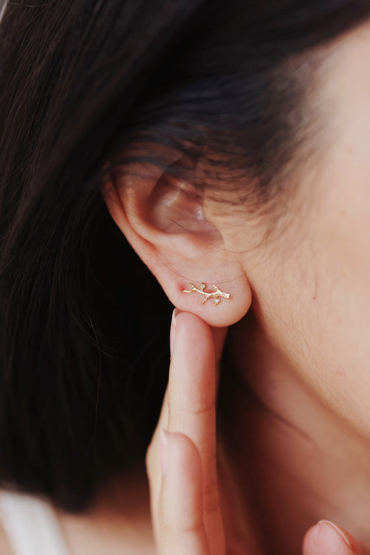 Victoria Cunningham - 2 Flower Branch Stud Earrings