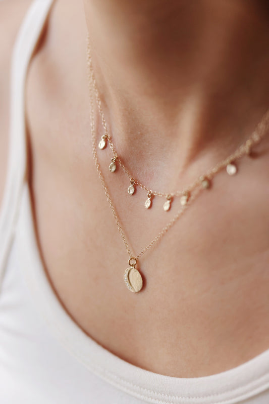 Victoria Cunningham - Tiny Golden Flakes Necklace