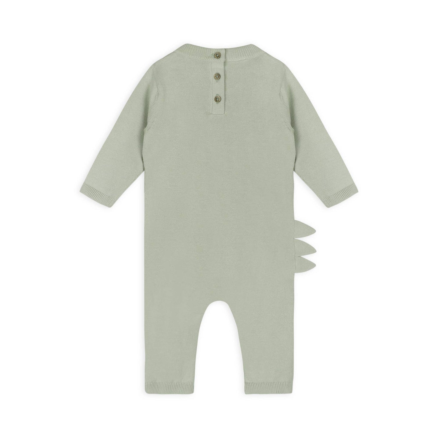 Dino Embroidered Baby Knit Jumpsuit (Organic)