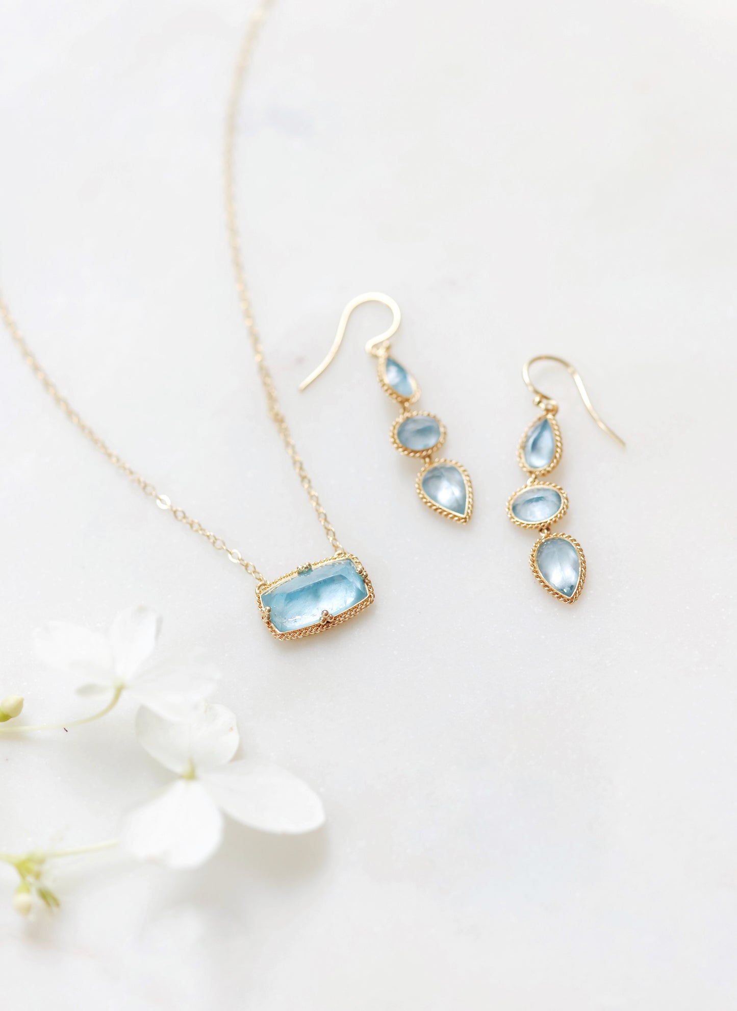 Amáli - One of Kind Aquamarine Earrings
