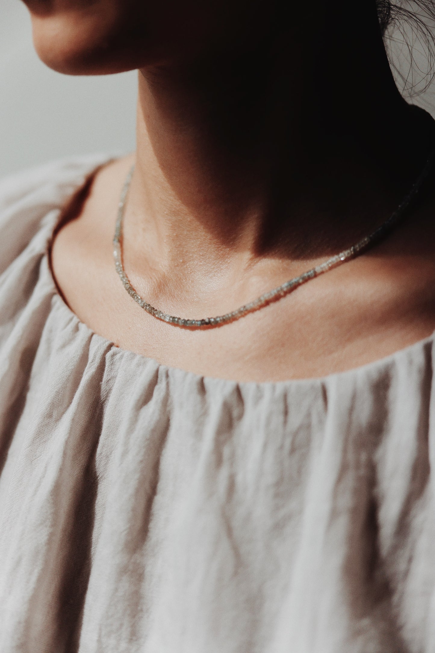 River song - aquamireine ombre necklace