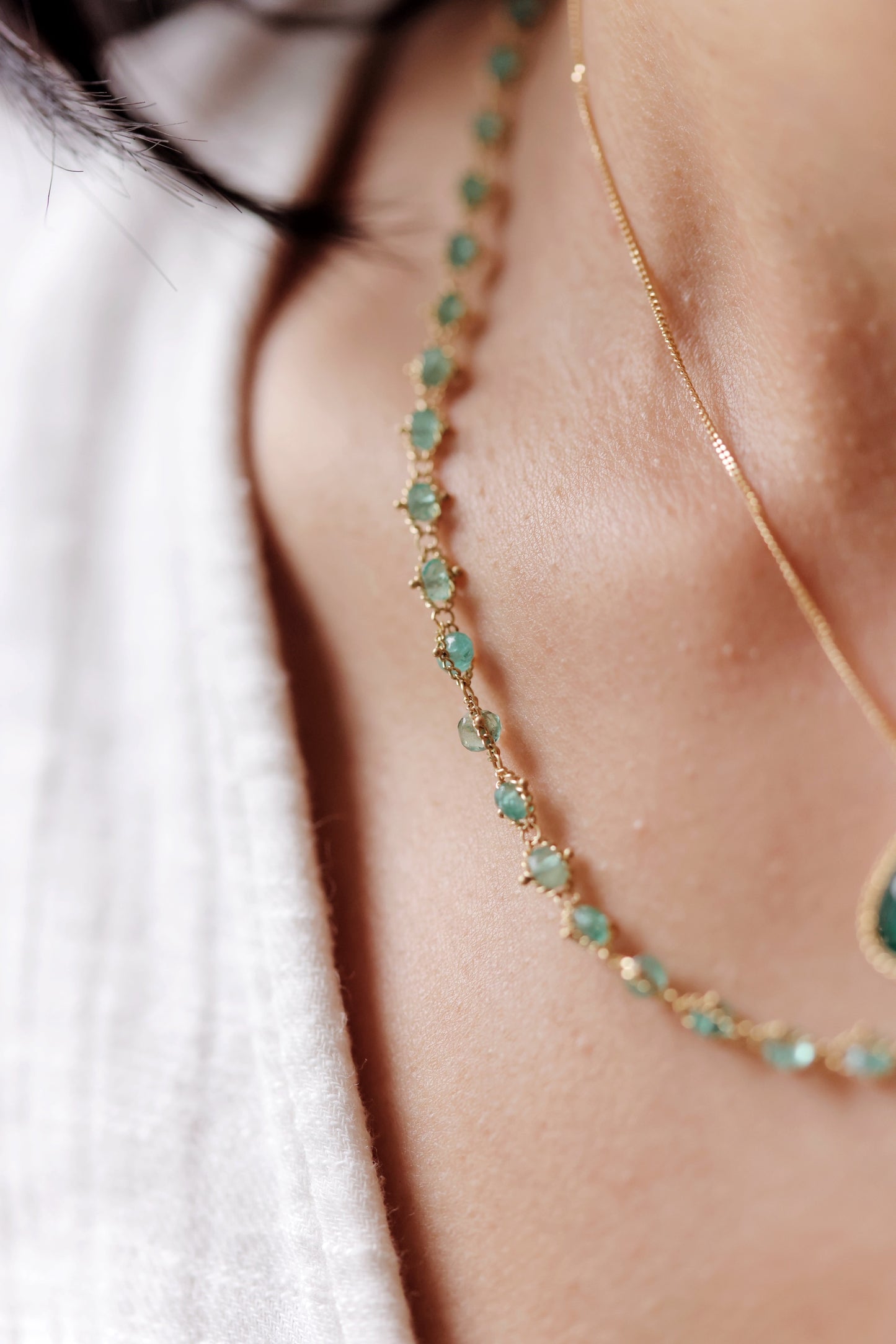 Amáli - Woven Emerald Necklace