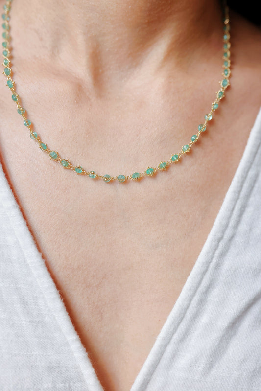 Amáli - Woven Emerald Necklace