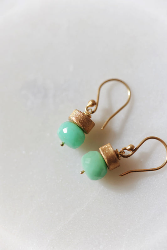 River Song - Green Lantern Chrysoprase Earrings