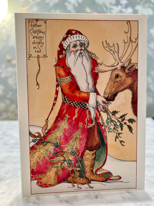 CVS - Father Christmas Cards (Green and Red)