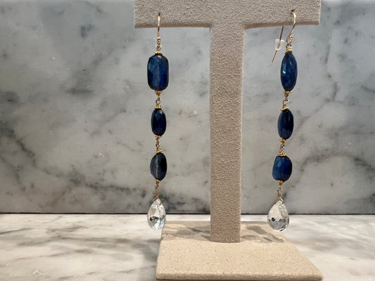 Rock Stella - Kyanite triple drop earrings
