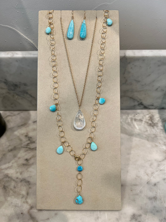 Rock Stella - Rainbow Moonstone ballast necklace