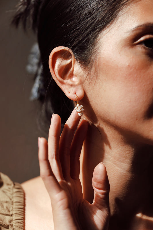 River Song - Japanese Pearl Cluster Earrings