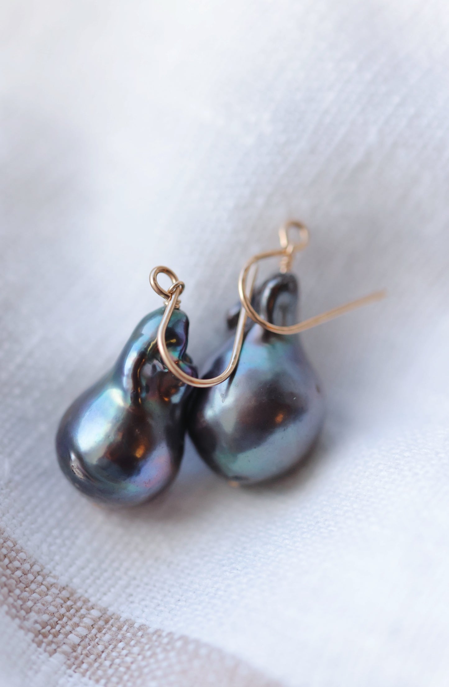 Rock Stella - Assortment of Freshwater Cultured Pearl Earrings on gold and silver fill hammered earrwires -