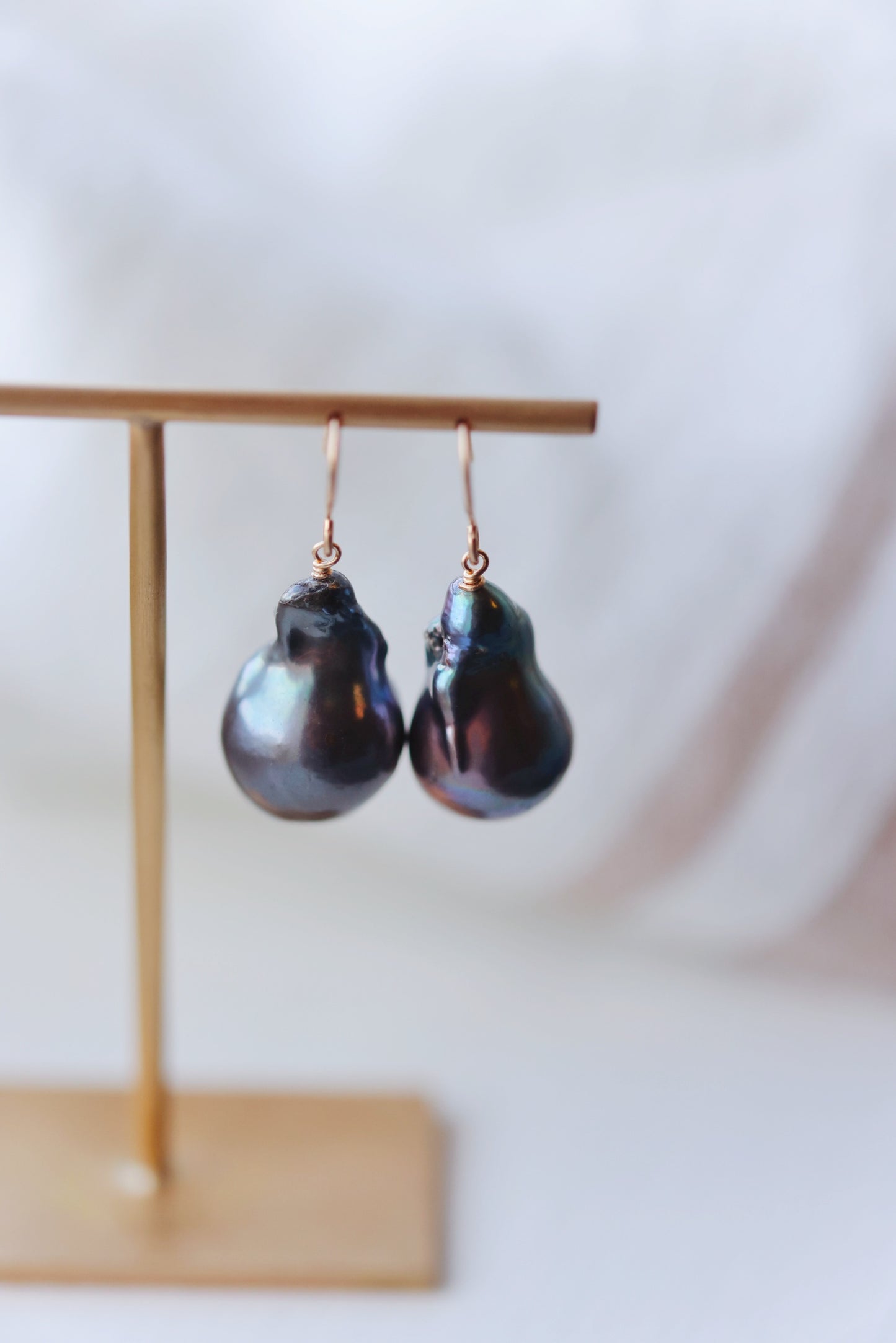 Rock Stella - Assortment of Freshwater Cultured Pearl Earrings on gold and silver fill hammered earrwires -