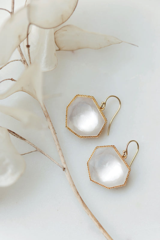 Amáli - One of a Kind Rock Crystal Earrings