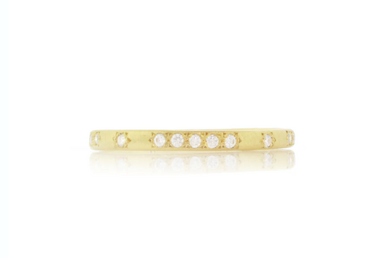 Adel Chefridi - Thin rounded band with diamonds .33 ct