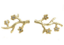 Victoria Cunningham - 3 Flower Branch Stud Earrings