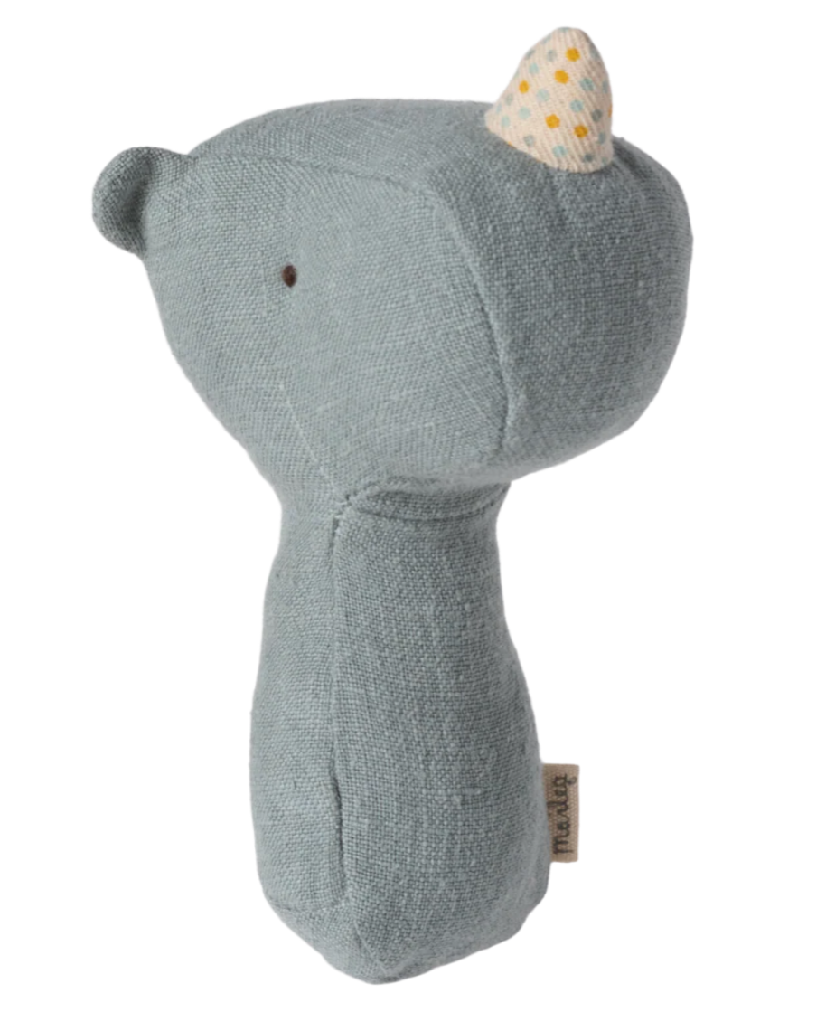 Lullaby friends, Rhino rattle - Dusty blue