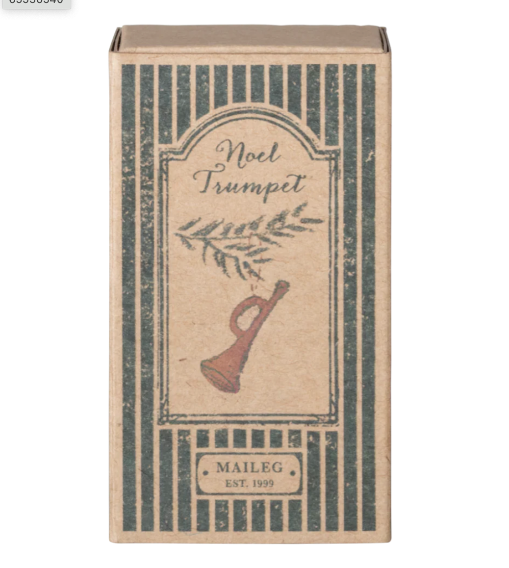 Maileg - Metal ornament, Trumpet - Red