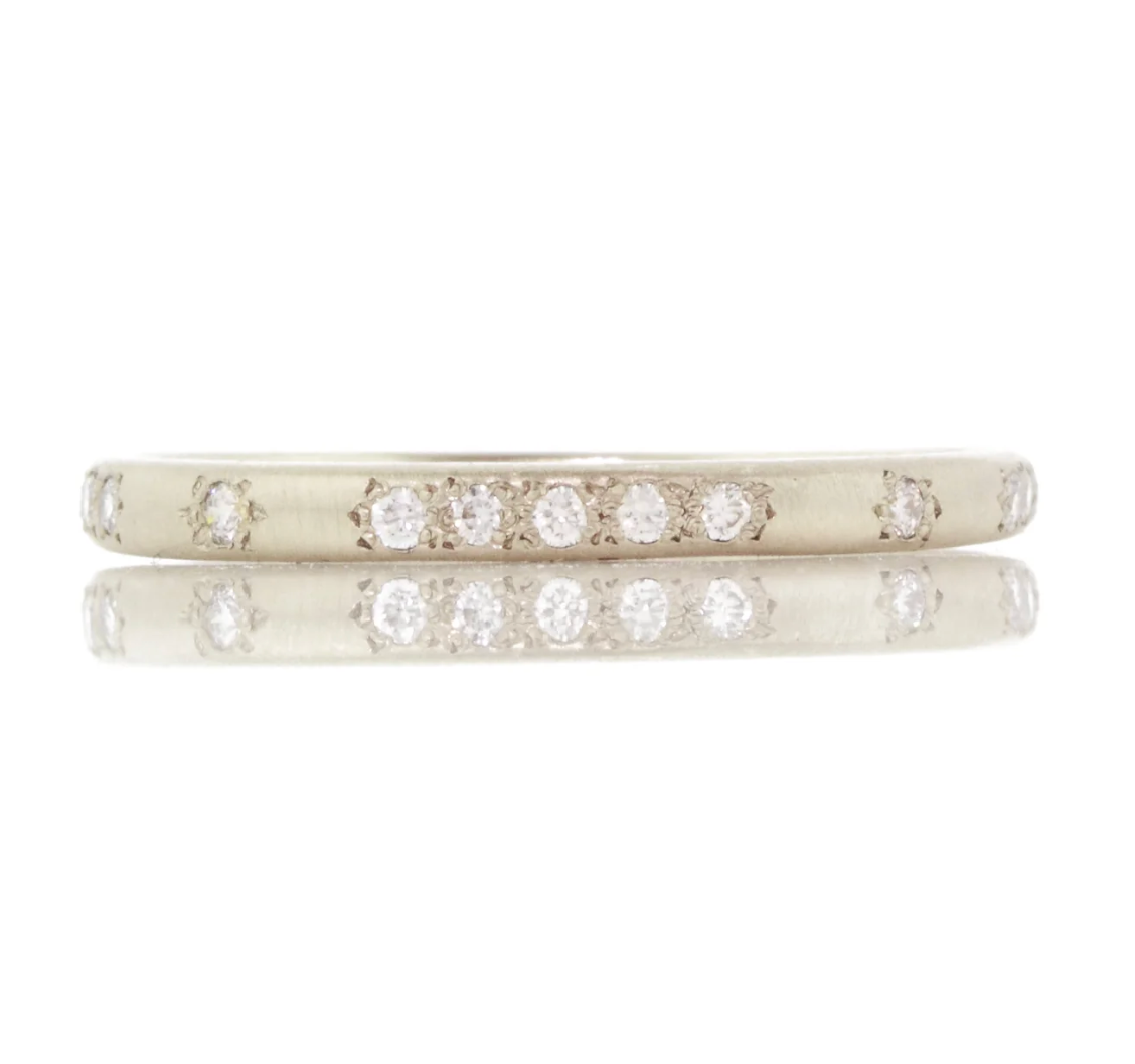 Adel Chefridi - Thin rounded band with diamonds .33 ct