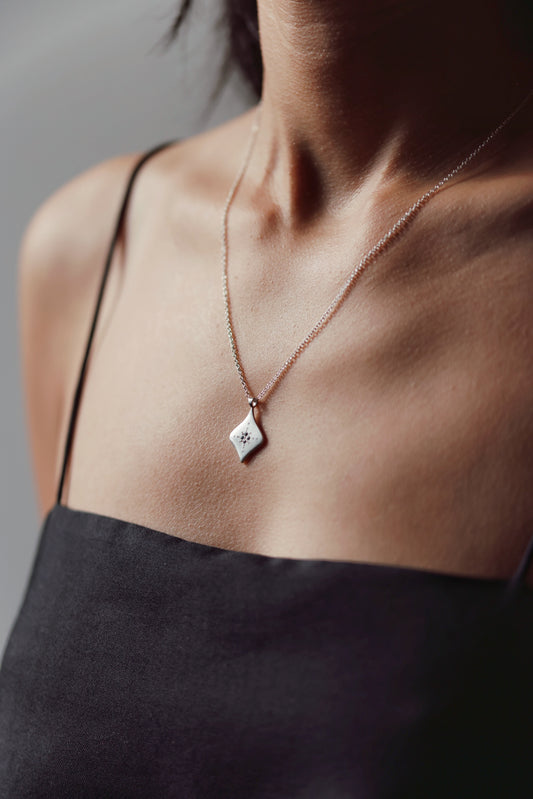 Adel Chefridi - Silver Nights Pendant in Aquamarine