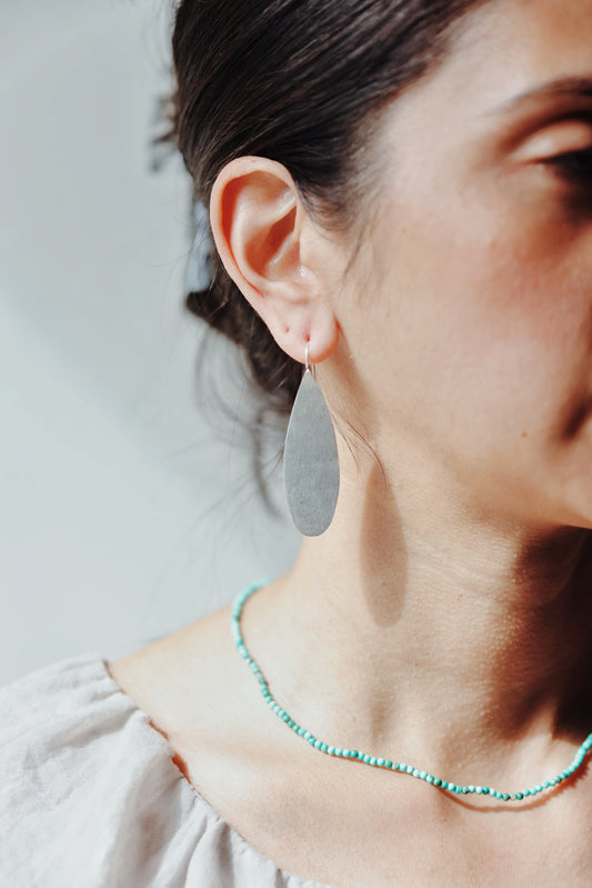 River Song - Silver Raindrop Earrings