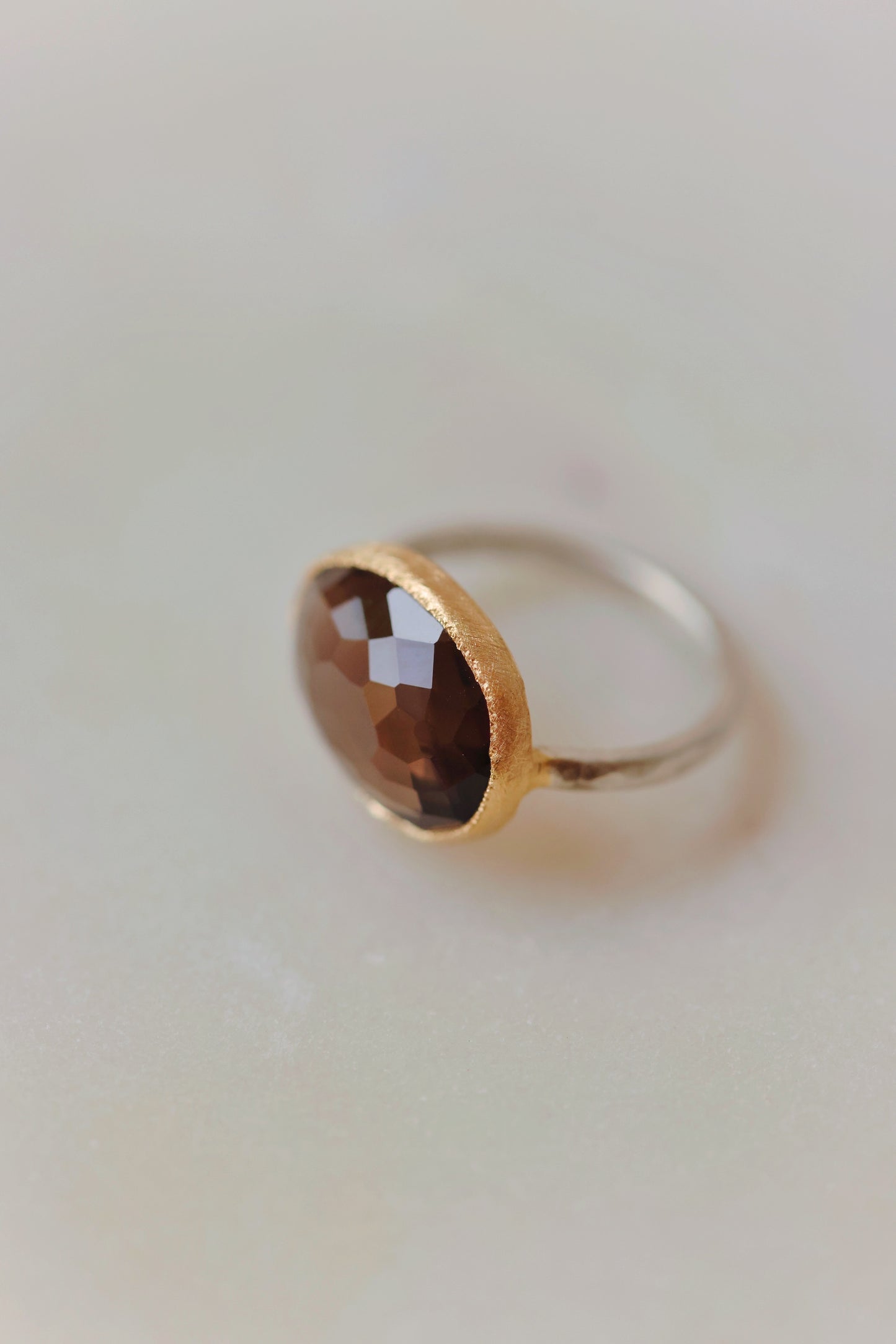 Yasuko Azuma - Smoky Quartz on Sterling Silver Band Ring