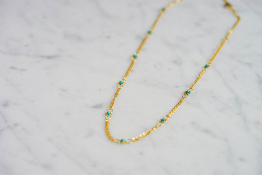 Amáli - Whisper Chain Turquoise Necklace