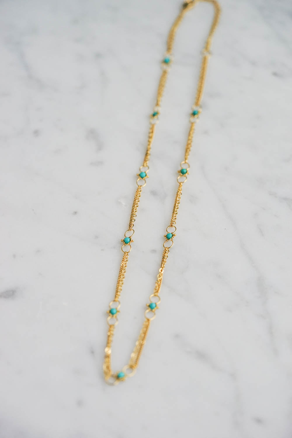 Amáli - Whisper Chain Turquoise Necklace