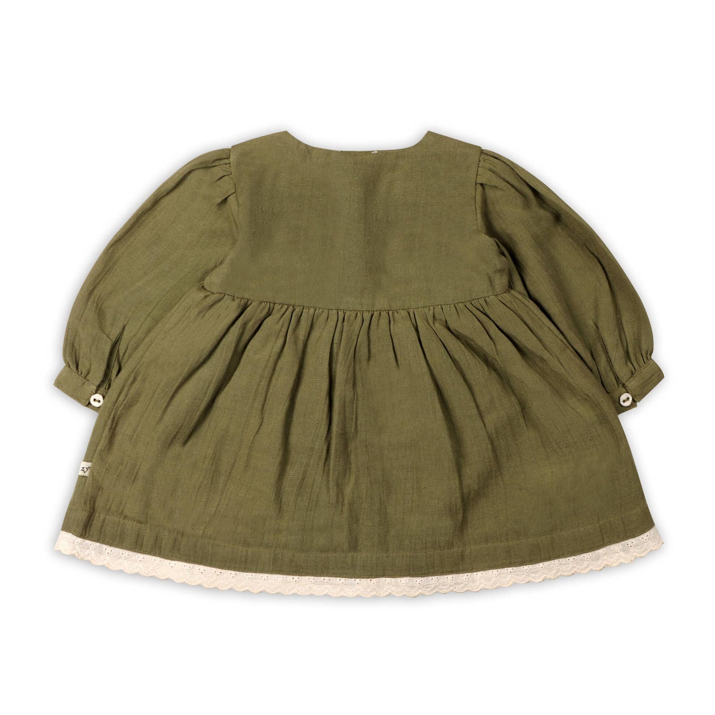 Hazel Embroidered Baby Dress & Bloomer Set (Linen Blend)