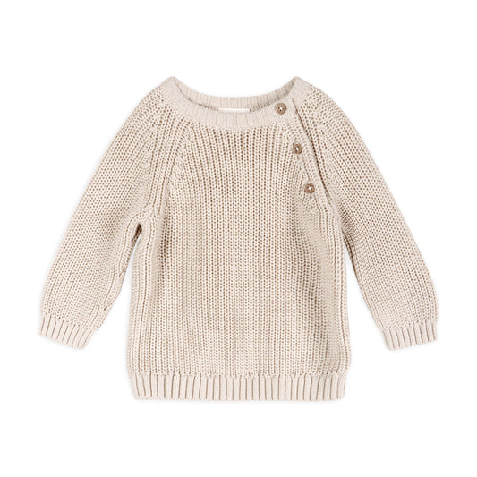 Classic Chunky Knit Baby Pullover Sweater (Organic Cotton)