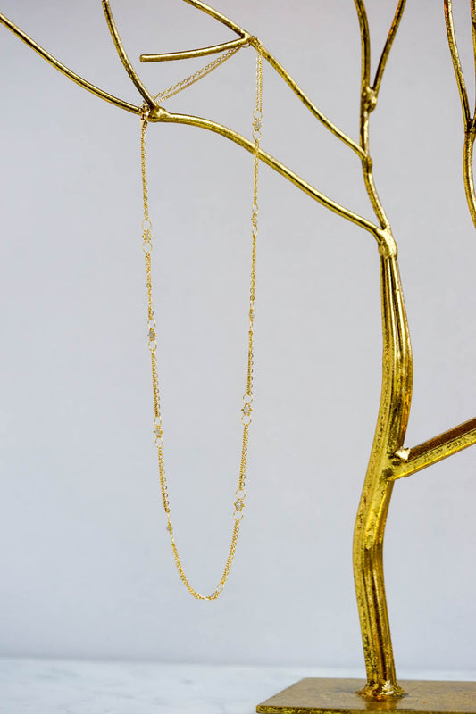 Amáli - Whisper Chain Necklace with Silver Diamonds