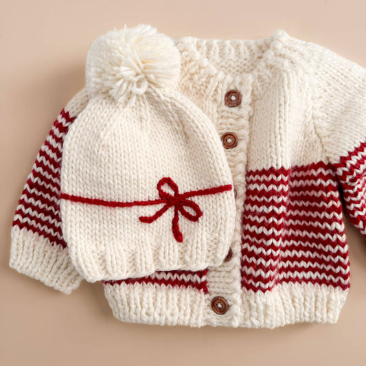Stripe Cardigan Red Kid Baby Holiday Christmas Candy Cane