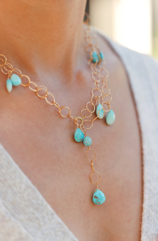 Rock Stella - Sleeping Beauty Turquoise multi-stone Necklace