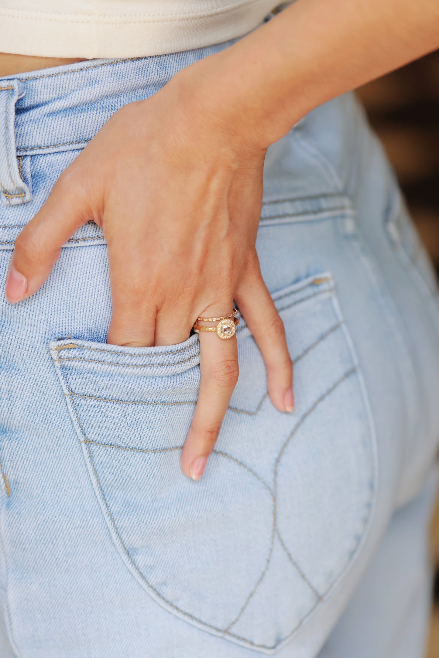 Yasuko Azuma - Colorless Rosecut Diamond Ring