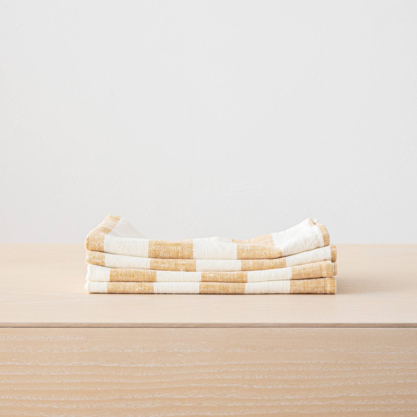 Linen Me Napkin Off White Blue Philippe, Striped Washed Linen