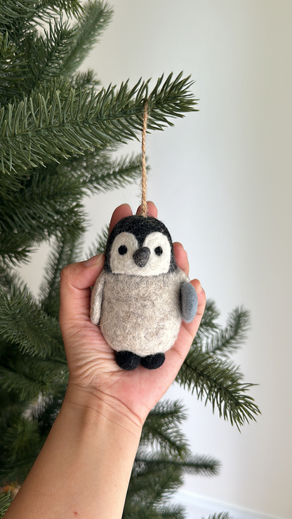 Felt Penguin Christmas Ornament