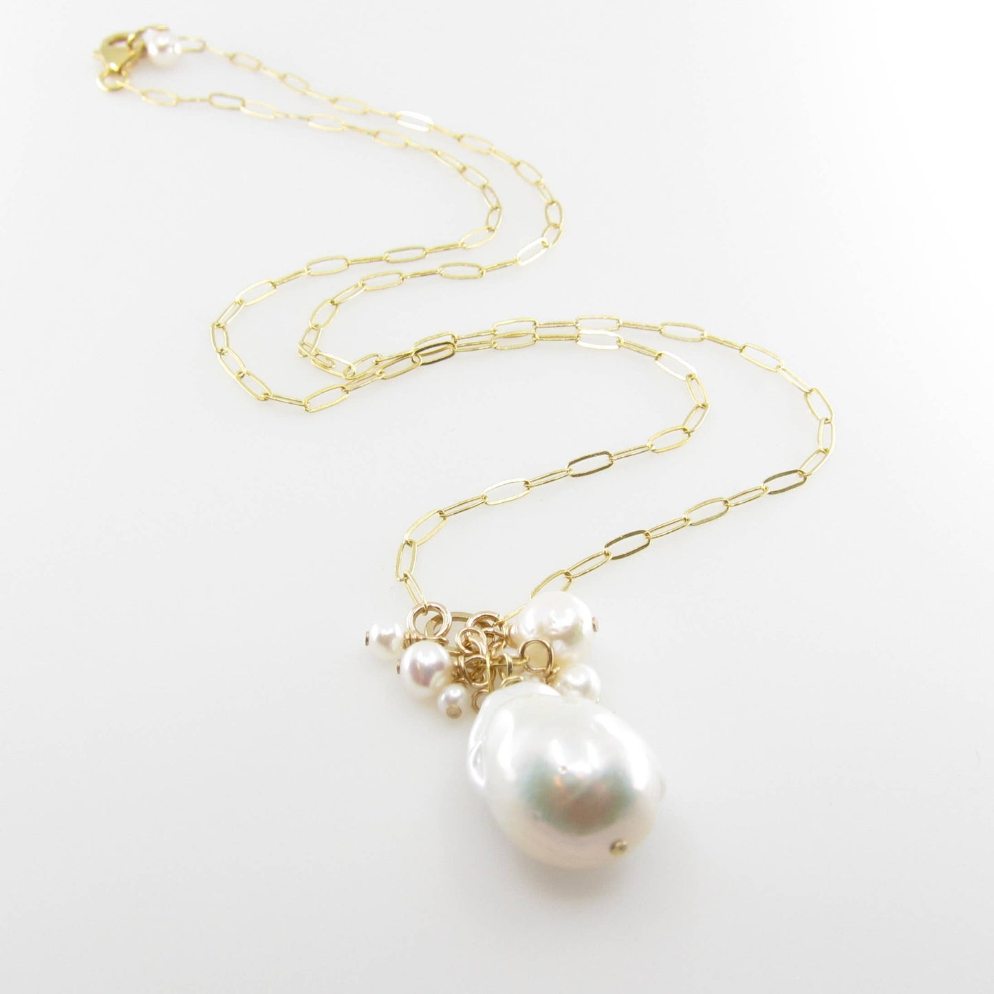Large Baroque Pearl Cluster Necklace