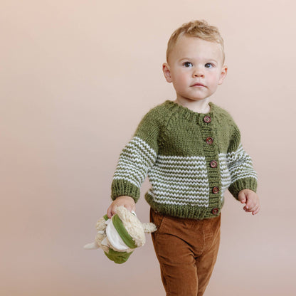 Stripe Cardigan Moss Kid Baby Sweater Fall Holiday Christmas