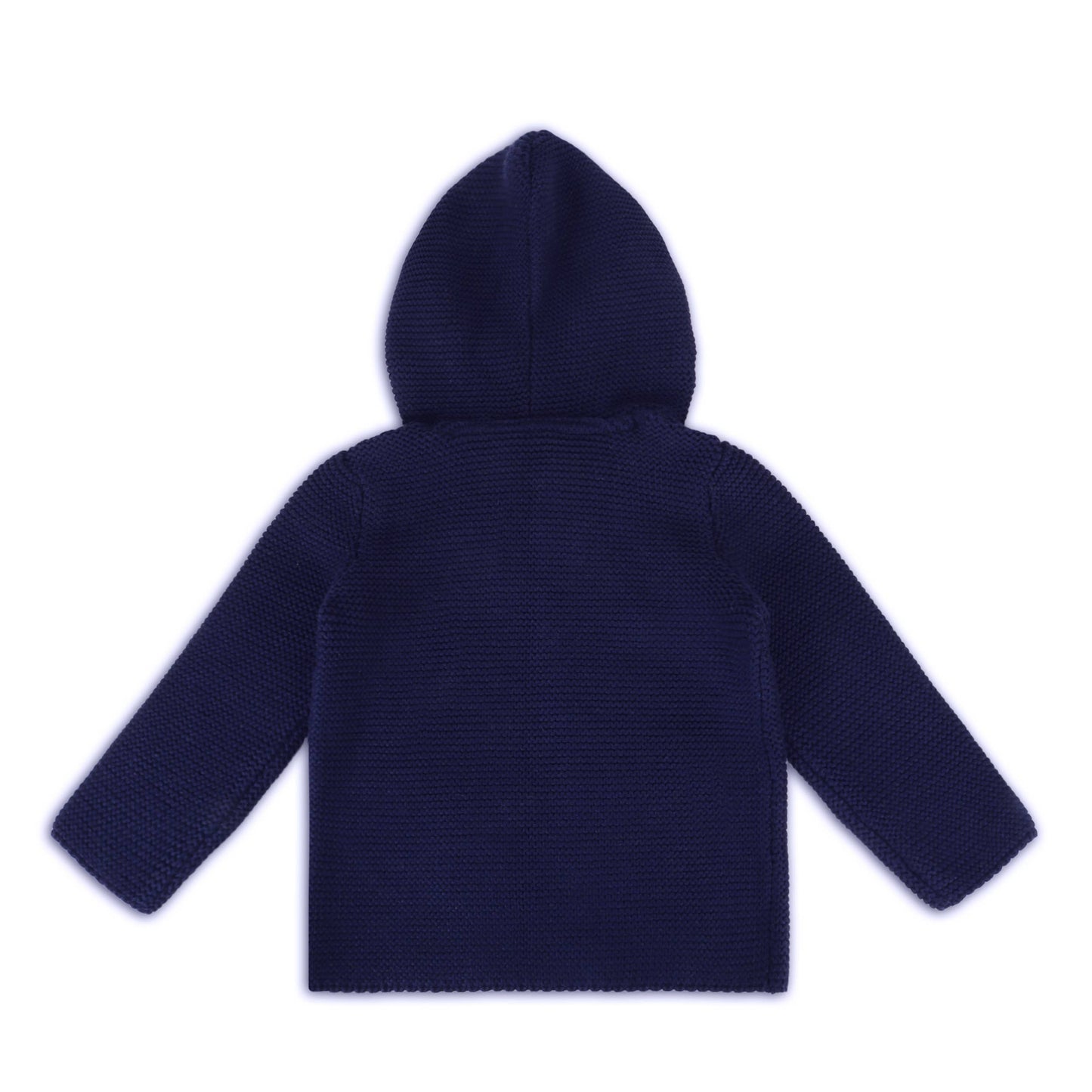 Hooded Button & Pocket Sweater Knit Baby Jacket (Organic)