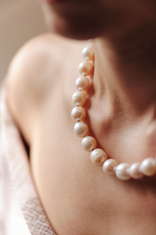 River Song - 12mm One of a Kind Round Pearl Necklace