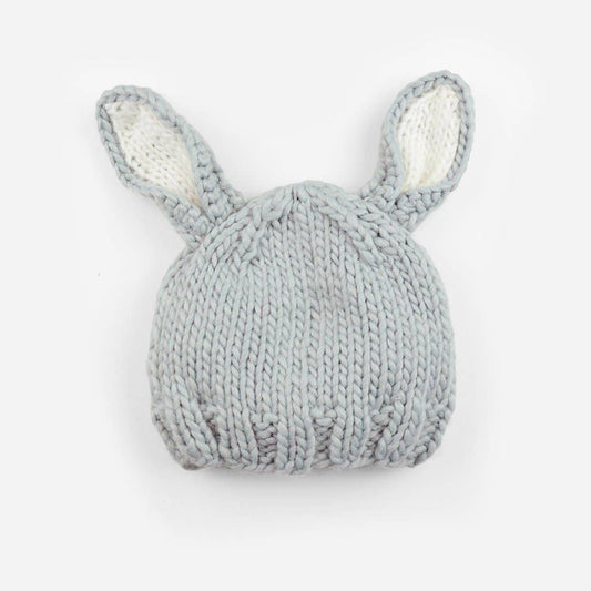 Bunny Hat, Grey & Cream | Baby Kids Beanie Costume Gift
