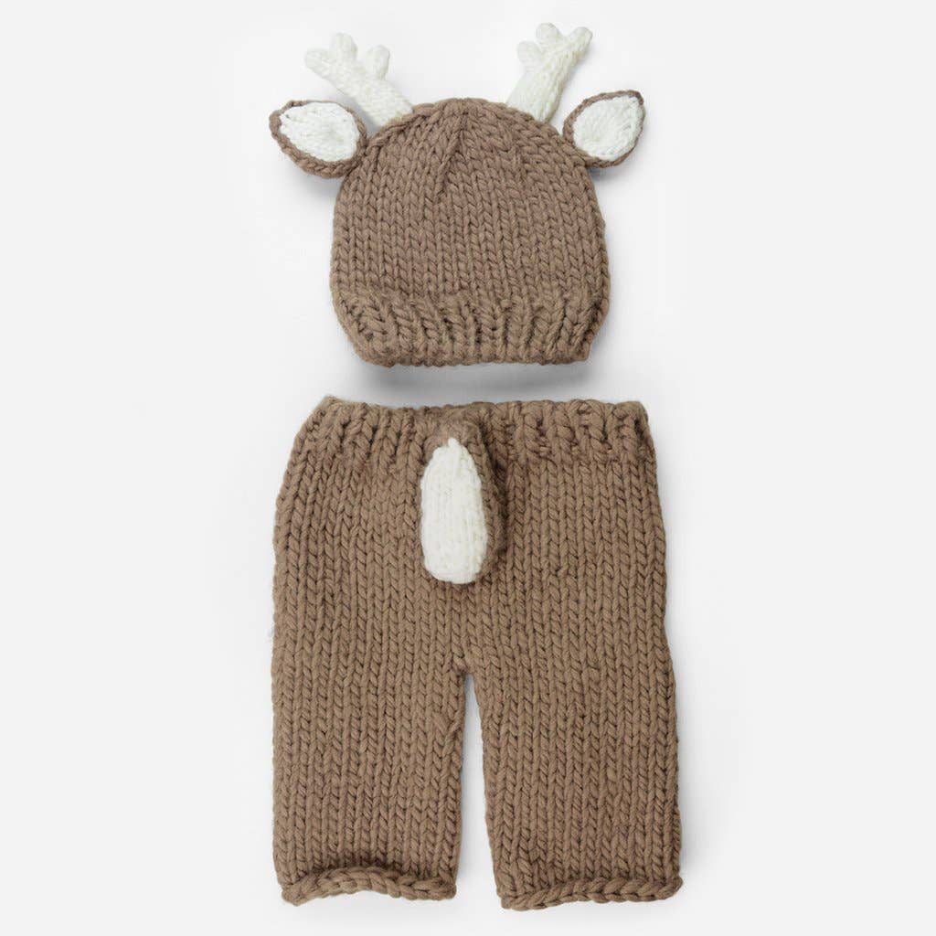 Newborn Set Deer Hat Pant Baby Shower Gift Holiday Clothing