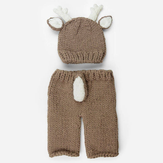 Newborn Set Deer Hat Pant Baby Shower Gift Holiday Clothing