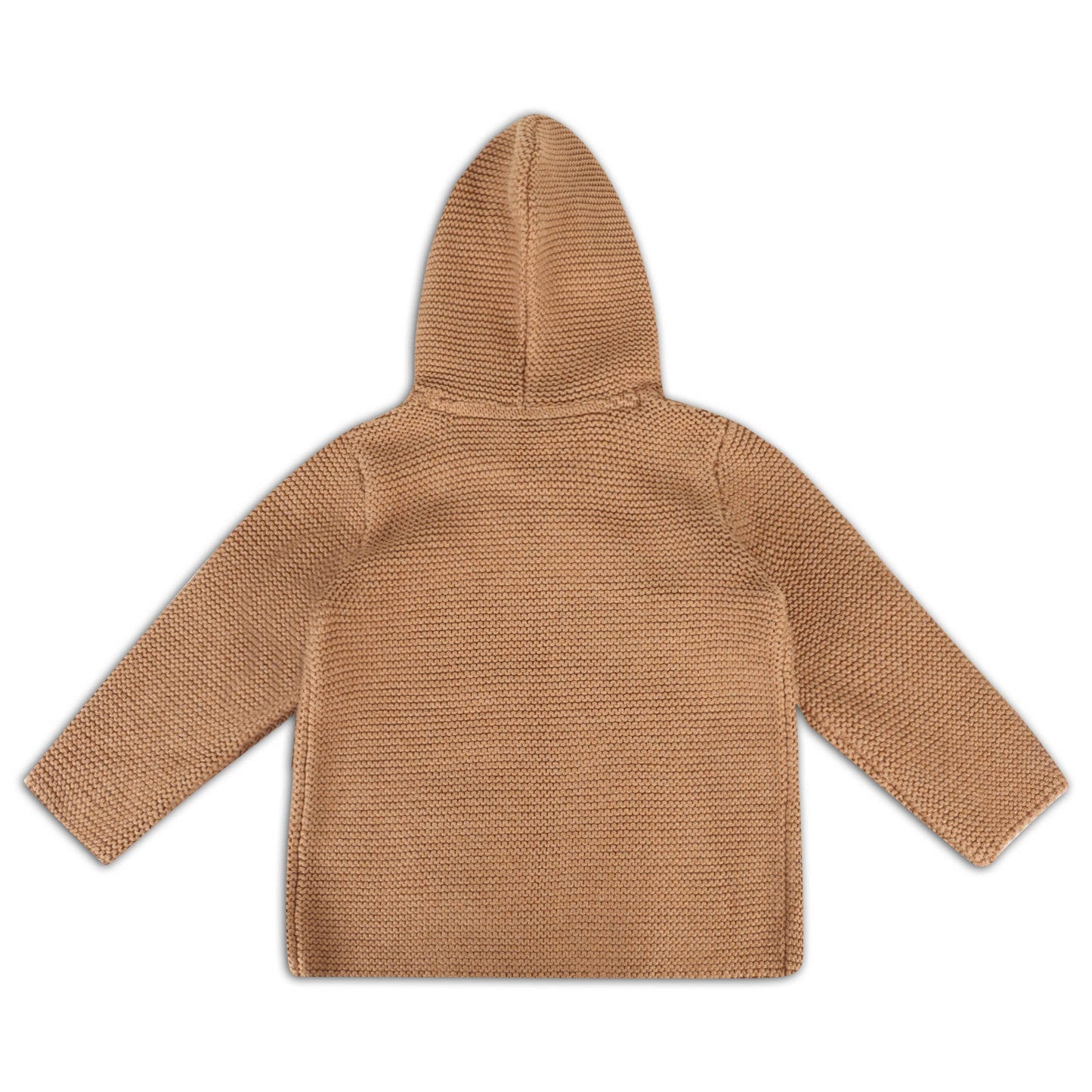 Hooded Button & Pocket Sweater Knit Baby Jacket (Organic)