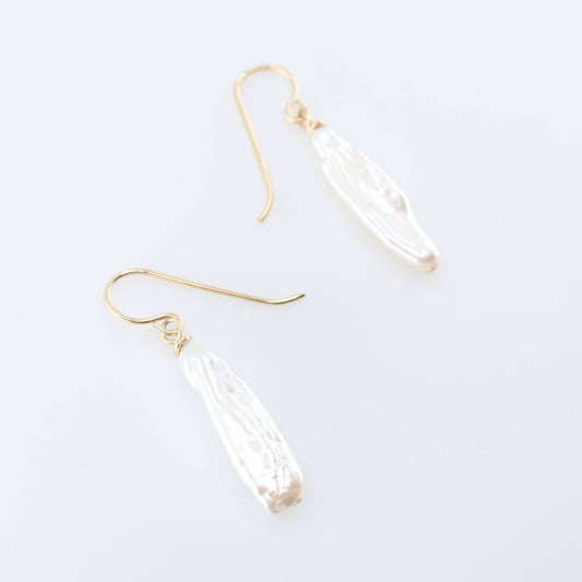 Freshwater Biwa Pearl Earrings