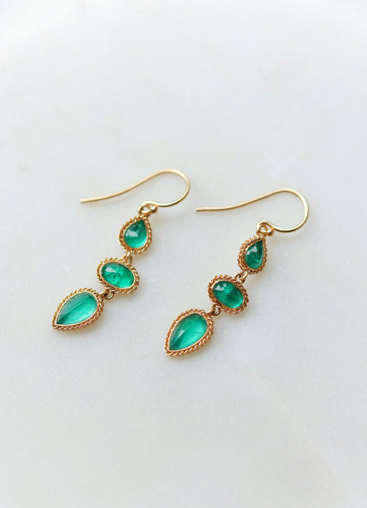 Amáli - One of a Kind Emerald Earrings