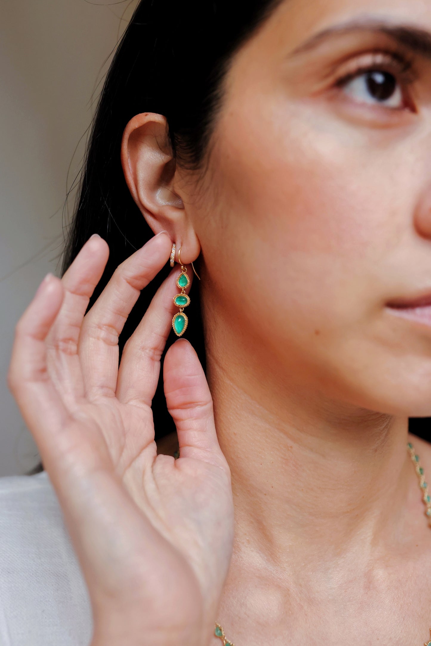 Amáli - One of a Kind Emerald Earrings