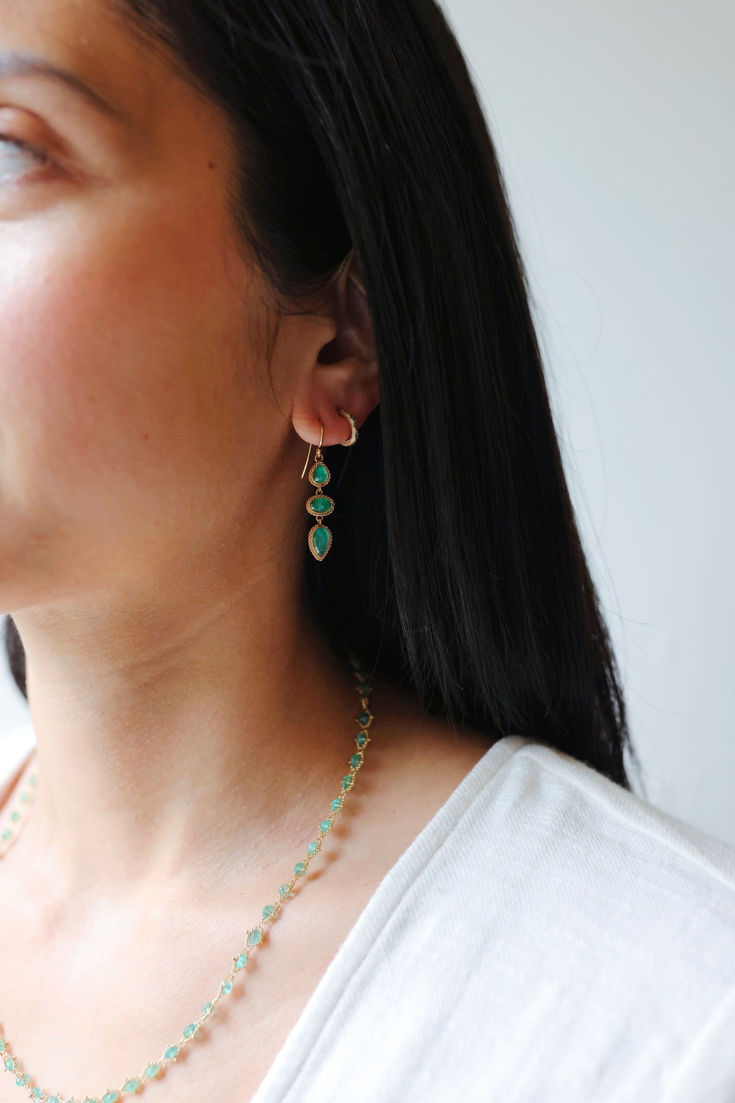 Amáli - One of a Kind Emerald Earrings